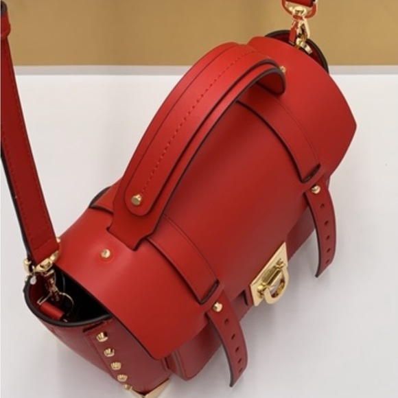 MICHAEL KORS MANHATTAN MEDIUM TOP HANDLE SATCHEL/SHOULDER/CROSSBODY FLAME COLOR - Picture 10 of 14